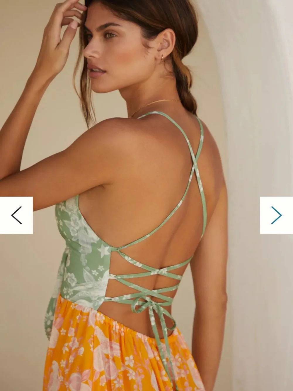 Agua Bendita Fairy Mita Maxi Dress | Patchwork Bird & Citrus Print | Size M - Picture 4 of 16